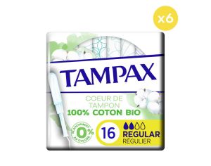 TAMPAX 6x16 Tampons Cotton Protection - Rgulier