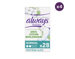 ALWAYS 4 x 28 Protge-Slips Dailies Cotton Protection - Normal