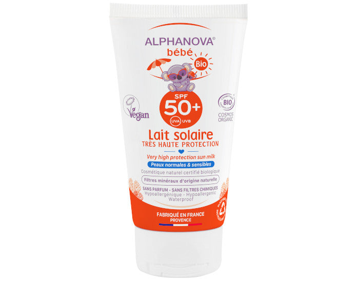 Sun Bébé Lait Solaire Bio Très Haute Protection - SPF 50 - 50 ml