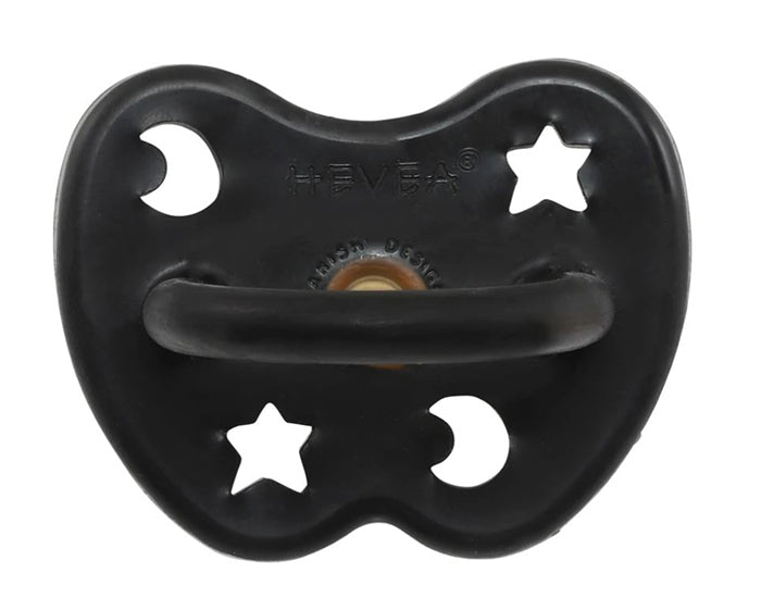 Sucette Ronde en Caoutchouc Naturel Colorée - Black - 3-36 mois