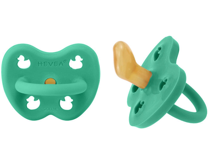 Lot de 2 Sucettes Physiologiques en Caoutchouc Naturel Coloré - 3-36 mois