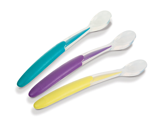 3 Cuillères Souples Silicone - Dès 4 mois