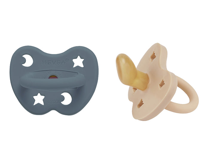 2 Pack Tétines Physiologiques en Caoutchouc Naturel 3-36 mois - Coloré