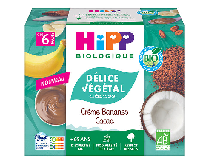 Délice Végétal Brassé au Lait de Coco - Dès 6 mois - 4 x 100 g