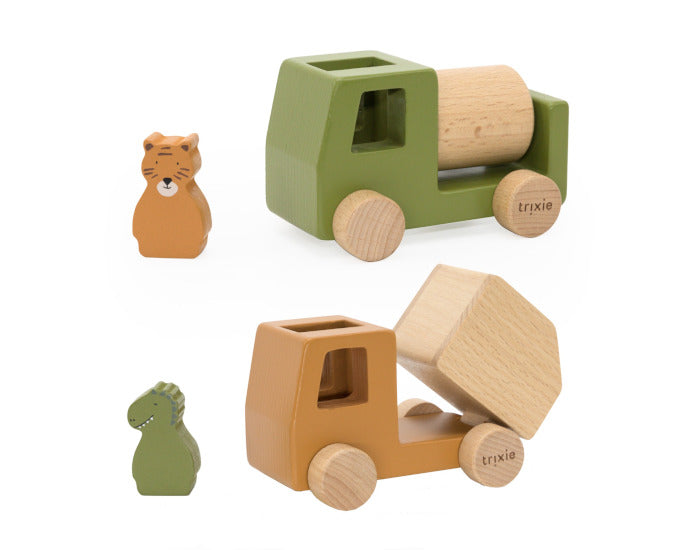 Set de Voitures en Bois Animaux - Dès 18 mois