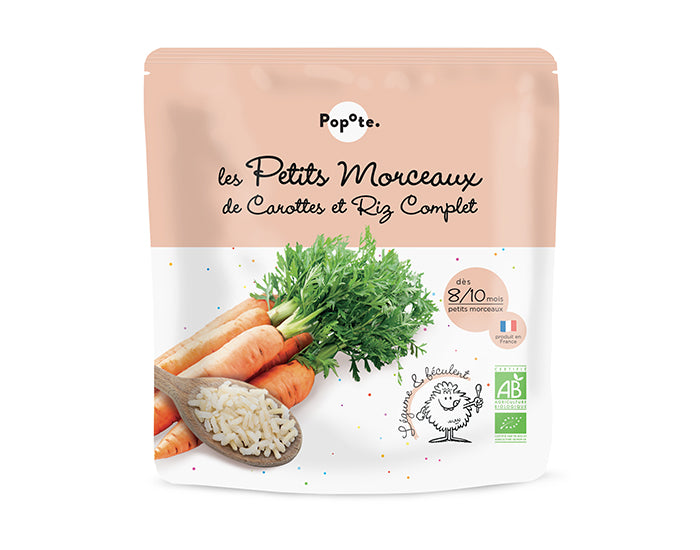 Les Petits Morceaux Carottes et Riz Complet - 190 g - Dès 8/10 mois