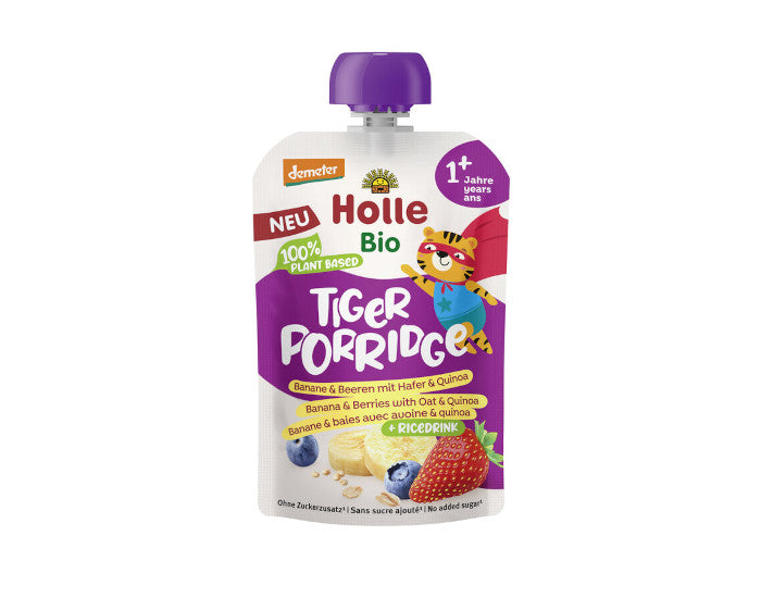 Tiger Porridge - Gourde Banane et Fruits Rouges - 110 g - Dès 12 mois