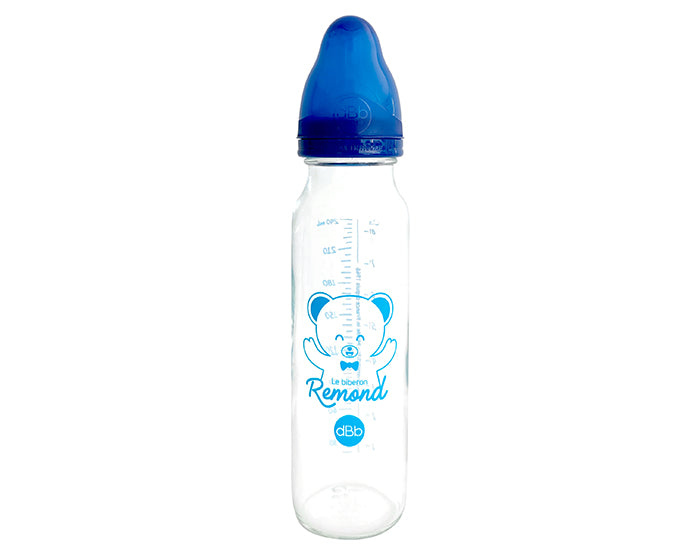 Biberon en Verre Régul'air 240ml Bleu Océan - Tétine Silicone