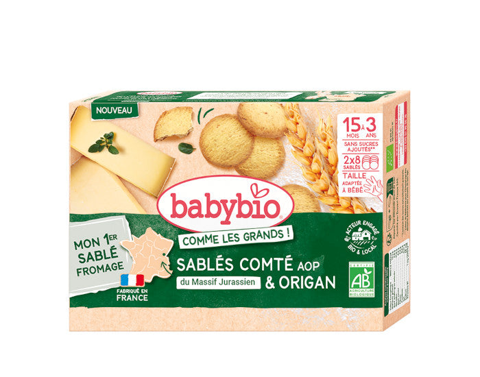 Sablés Comté Origan - 72 g - Dès 15 mois