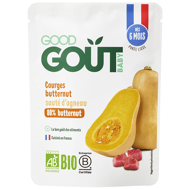 Petit Plat Bébé Courges Butternut Sauté d'Agneau - 190g - Dès 6 mois