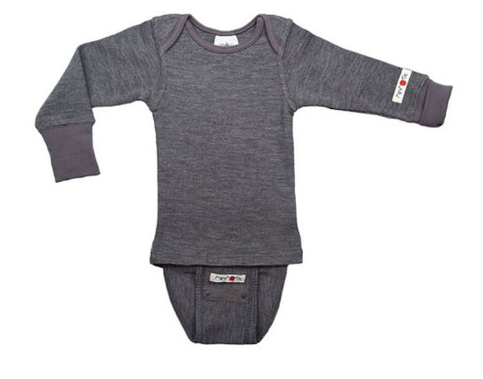 MANYMONTHS Body Manches Longues - Laine Mrinos - Gris