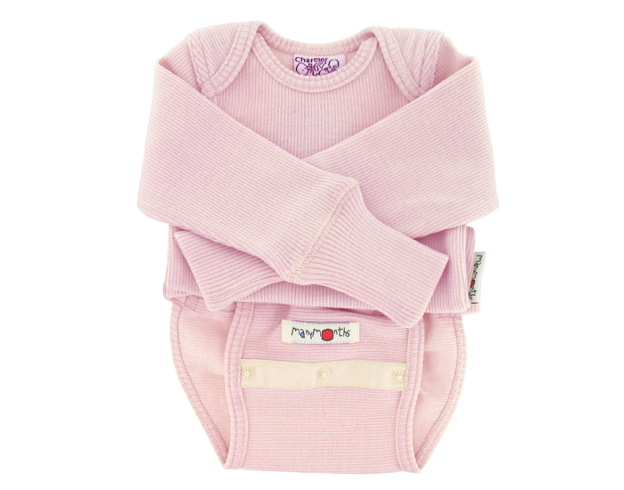 MANYMONTHS Body Manches Longues - Laine Mrinos - Rose d'Hiver