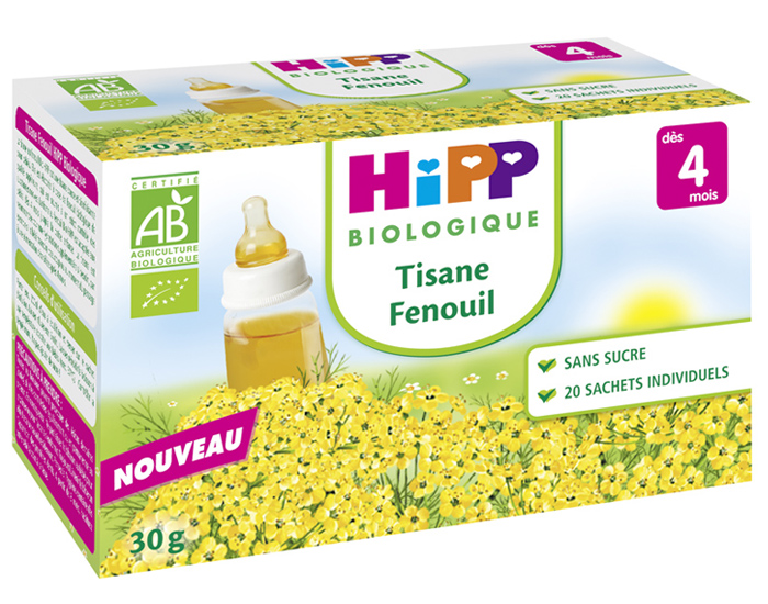 HIPP Tisane Fenouil pour Bb - 30 g - Ds 4 mois