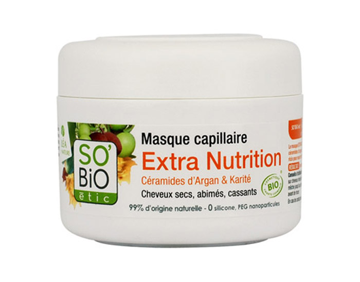 SO'BIO Masque Capillaire Extra Nutrition Argan et Karit - 200 ml