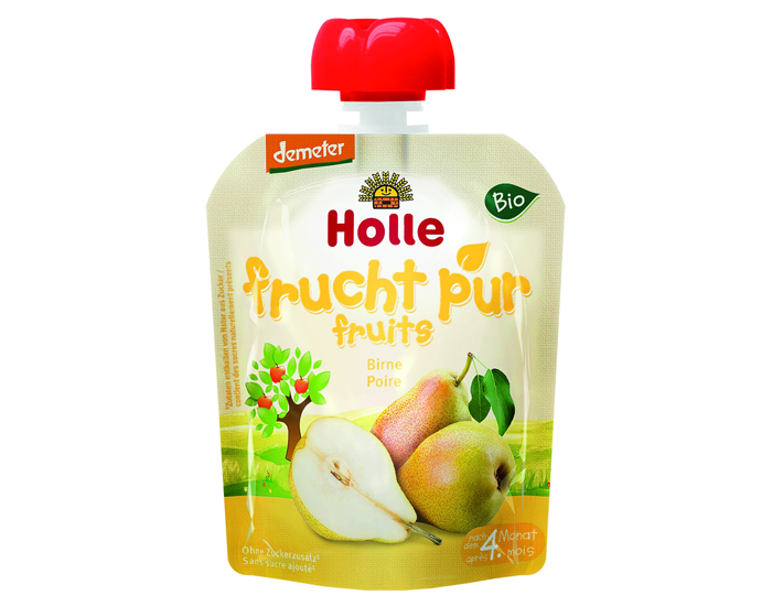 HOLLE Gourde Poire Pure - 90 g - Ds 4 mois
