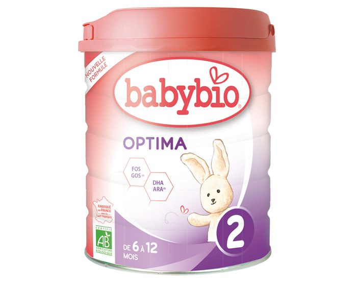BABYBIO Pack x6 Lait de Suite 2 Optima - Ds 6 mois - 800 g