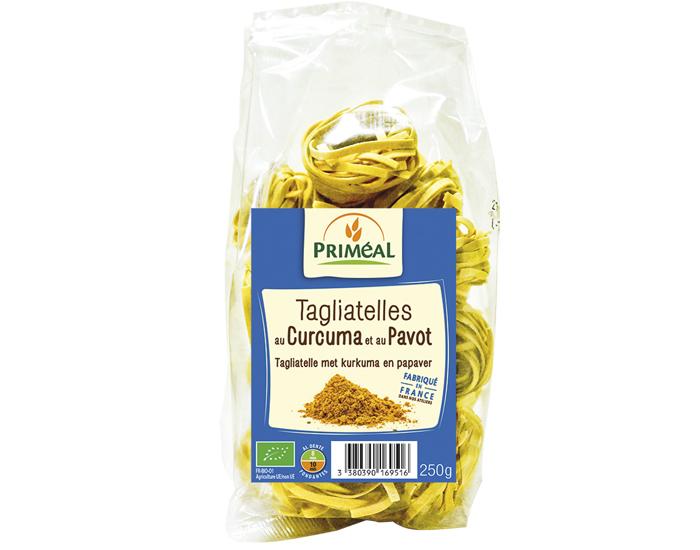 PRIMEAL Tagliatelles Curcuma Pavot - 250 g