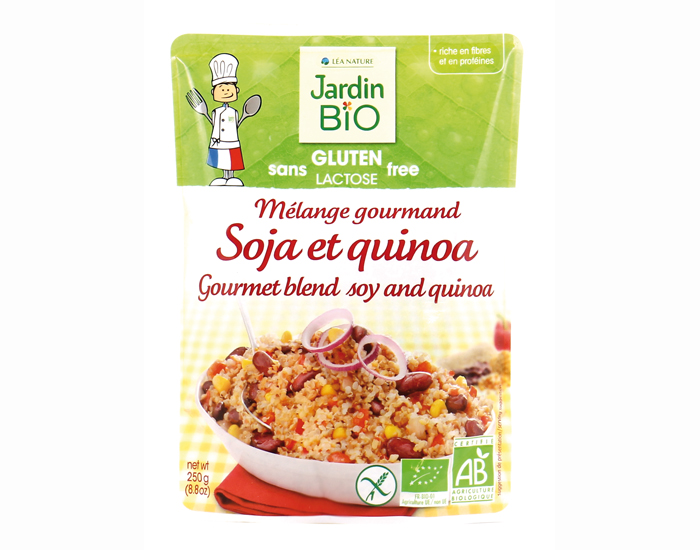 JARDIN BIO Mlange Gourmand Soja et Quinoa Sans Gluten - 250 g