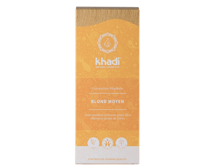KHADI Coloration Naturelle aux Plantes - Blond Moyen - 100 g