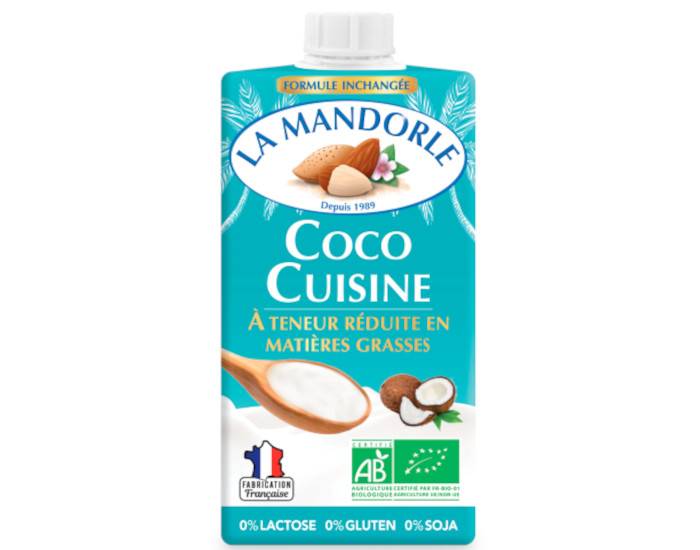 LA MANDORLE Crme Vgtale Coco Cuisine - 25 cl