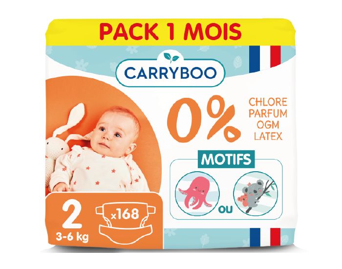 CARRYBOO Couches cologiques Non Irritantes - Lot x6