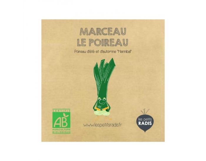LES PETITS RADIS Mini Kit de Graines Bio - Marceau le Poireau - Ds 3 ans 