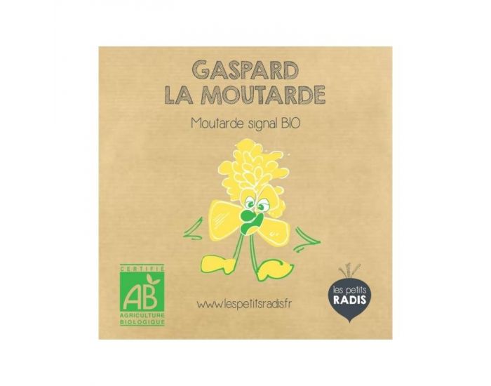 LES PETITS RADIS Mini Kit de Graines Bio - Gaspard la Moutarde - Ds 3 ans 