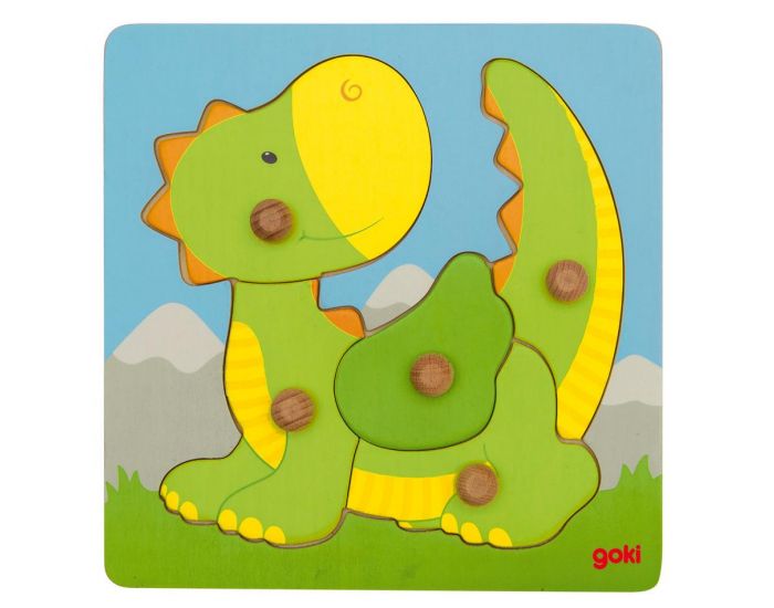 GOKI Puzzle  boutons Dragon 5 lments - Ds 12 mois