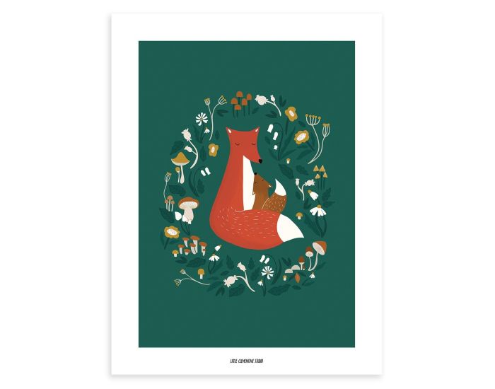 LILIPINSO - Affiche Seule - Forest Hapiness - Famille Renard 