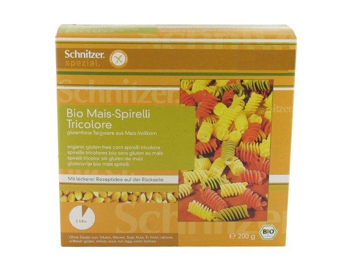 SCHNITZER Spirelli Tricolores au Mas - Sans Gluten - 200 g