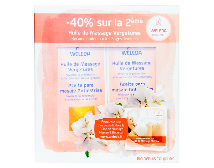 WELEDA Offre Duo -20% Huile de Massage Vergetures - 2 x 100 ml