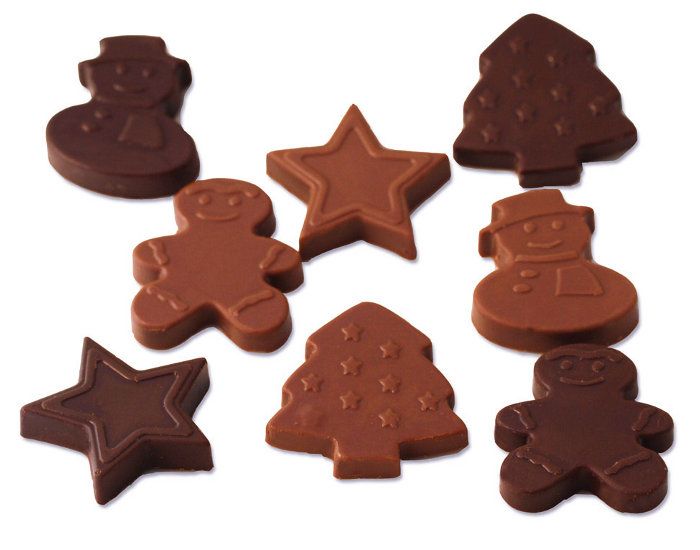 Figurines de Nol en Chocolat - 20 Units - Sachet de 100gr