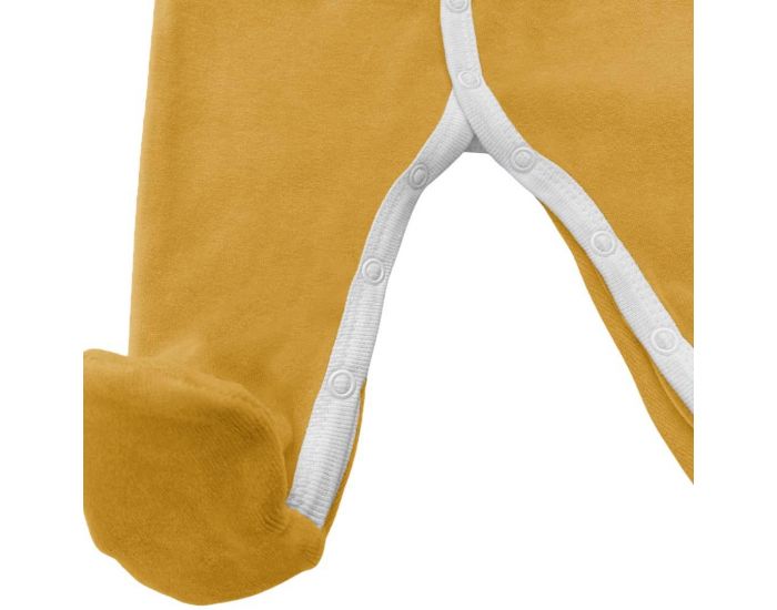 PREMIERS MOMENTS Pyjama Velours - 100% Coton Bio -  Miel (2)