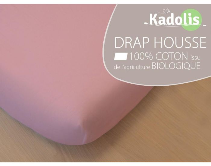 KADOLIS Drap Housse Coton Bio 90x190 - coloris au choix (12)