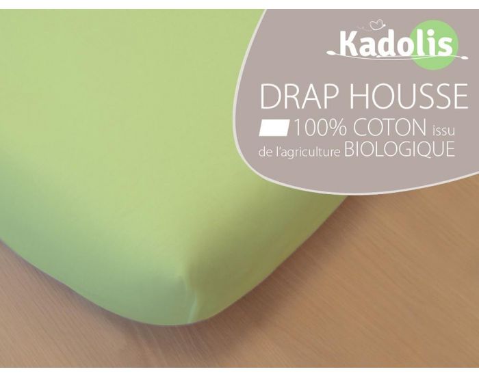 KADOLIS Drap Housse Coton Bio 90x190 - coloris au choix (13)