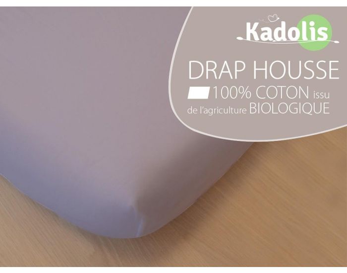 KADOLIS Drap Housse Coton Bio 90x190 - coloris au choix (3)