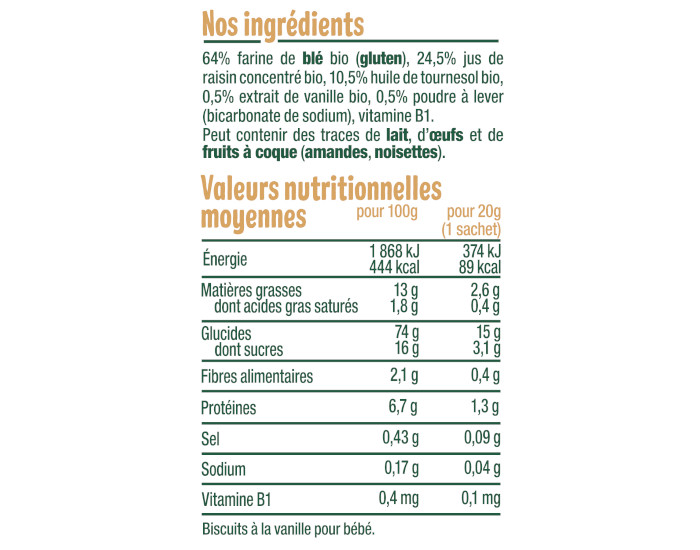 GOOD GOUT Biscuits Tout Ronds Vanille - 80g - Ds 10 mois (2)