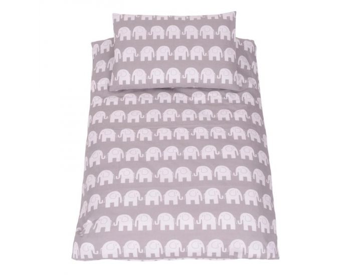 SEVIRA KIDS Tour de lit  coussins modulables avec parure rversible - Elphants - Gris/Miel (13)