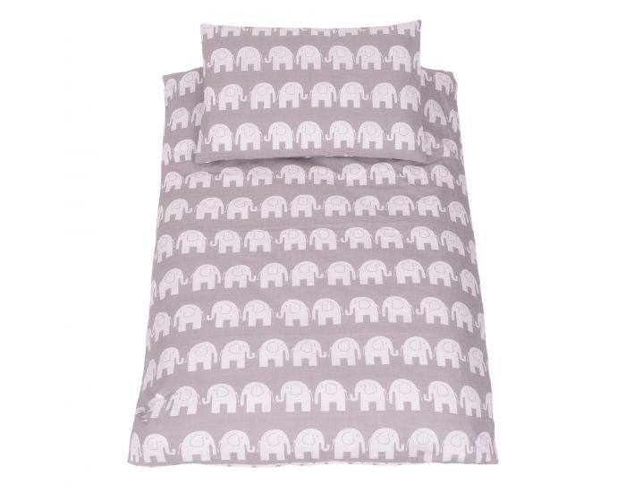 SEVIRA KIDS Tour de lit  coussins modulables avec parure rversible - Elphants - Gris/Miel (5)