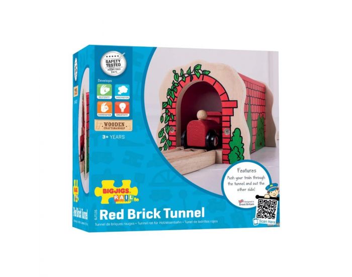 BIGJIGS TOYS Tunnel de Briques Rouges - Ds 3 ans (2)