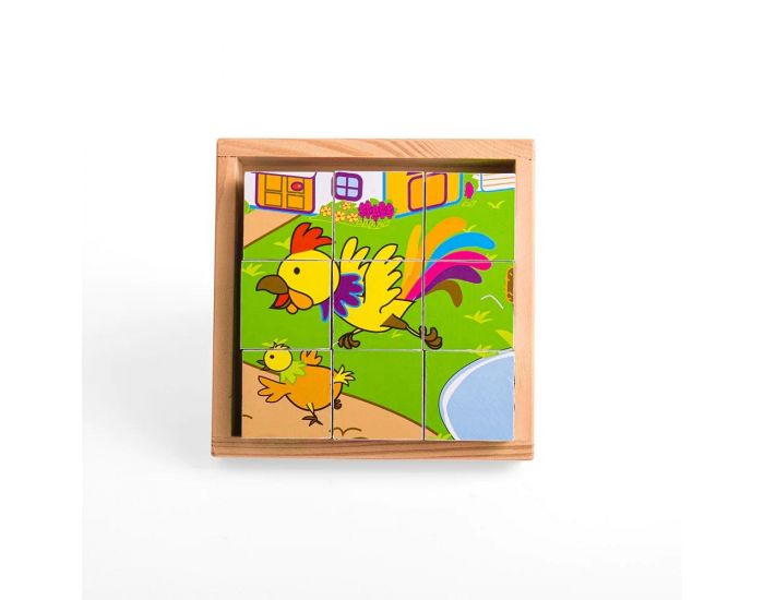 BIGJIGS TOYS Puzzle Cube - Animaux - Ds 1 an (2)