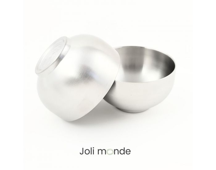 JOLI MONDE Bol Inox Double Paroi - 300 ml - Diamtre 12.5 cm (1)