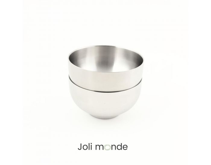 JOLI MONDE Bol Inox Double Paroi - 300 ml - Diamtre 12.5 cm (2)