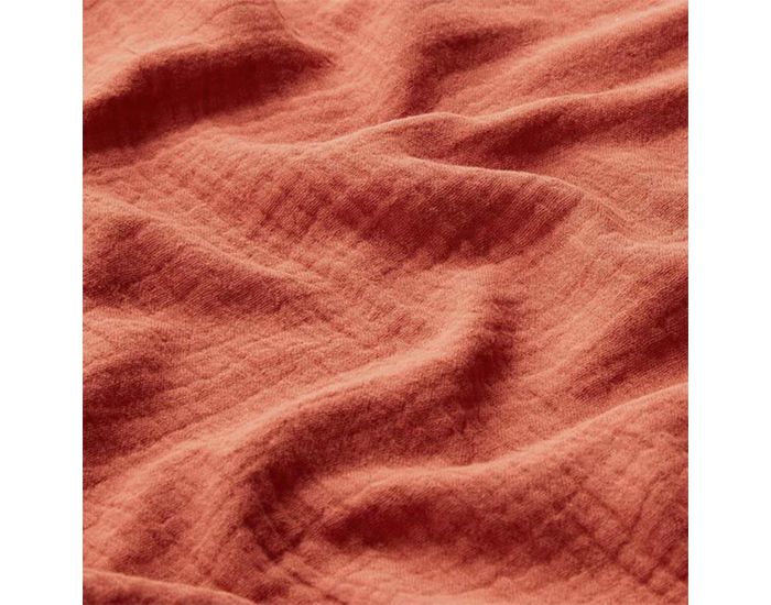 CRAFT LOOM Coupon de Tissu en Double Gaze de Coton - Tailles Sur-mesure - Terracotta (1)