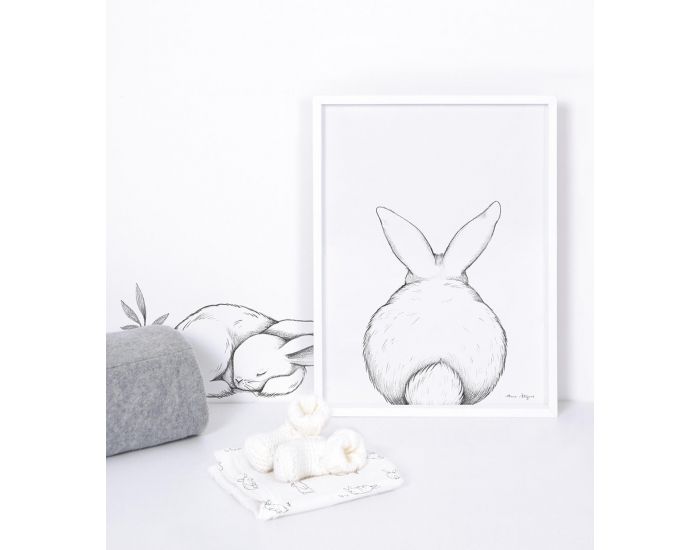 LILIPINSO Affiche Seule - Bunny - Lapin de Dos  (2)