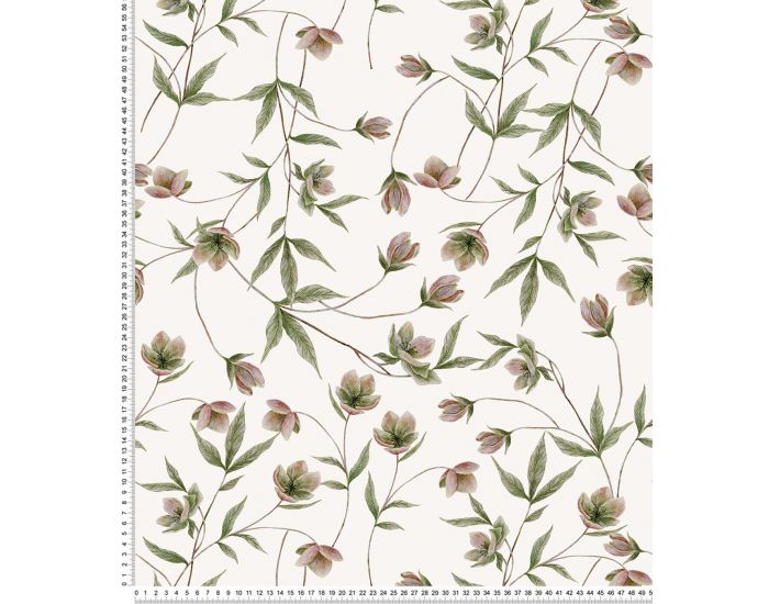 LILIPINSO Papier Peint - Wellington - Fleurs Hellbore - Vert Rouleau 10 m (2)