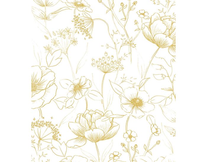 LILIPINSO Papier Peint - Botany - Fleurs - Ocre  Rouleau 10 m (1)
