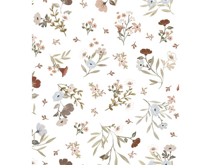 LILIPINSO Papier Peint - Lilydale - Douces Fleurs - Blanc Rouleau 10 m (1)