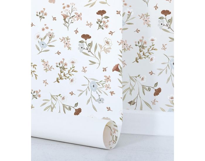 LILIPINSO Papier Peint - Lilydale - Douces Fleurs - Blanc Rouleau 10 m (6)