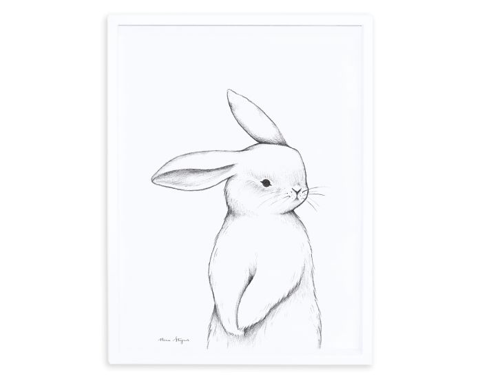 LILIPINSO Affiche Seule - Bunny - Lapin de Face  (5)
